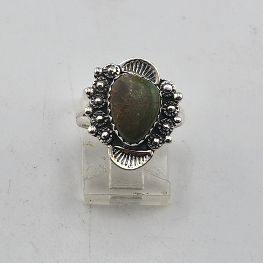 Sterling Silver 925 Turquoise Ring Size 7 Southwestern Design